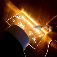 LED Night Light Note Board With Pen