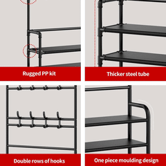 Multifunction 5 Layers Shoe Rack With Clothes Rack