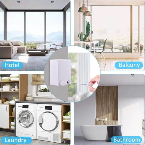 Telescopic Clothesline Wall Hanger