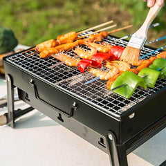 Foldable Tabletop Charcoal BBQ Grill Stainless