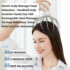 Portable Electric Scalp Massager with 12 Claws