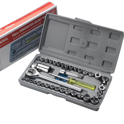 40pcs Combination Socket Wrench Set