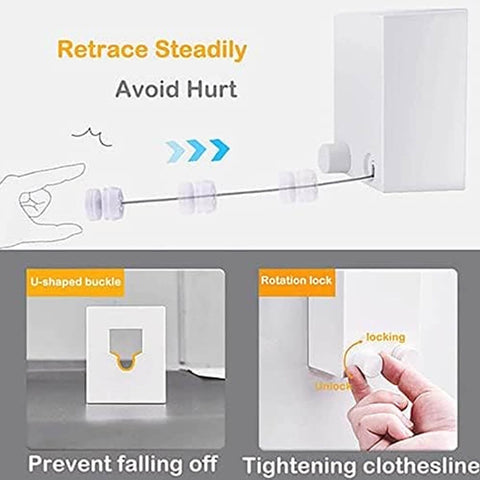 Telescopic Clothesline Wall Hanger