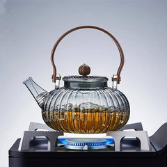 Borosilicate Teapot with Wooden Handle