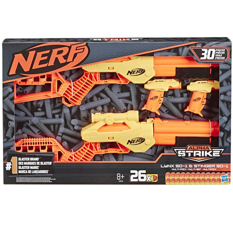 NERF Alpha Strike 4-Blaster Set (30 Darts)