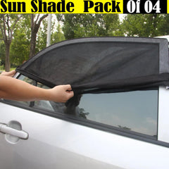 Car Sun Shade Elastic Side Window (Pack Of 4)