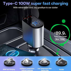 120W 4 in 1 Car charger