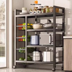 Kitchen Multifunctional Movable Storage Rack