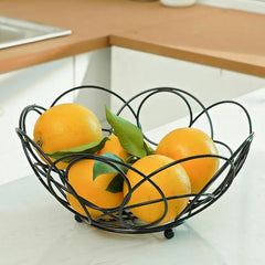 Floral Iron Fruit And Vegetable Basket