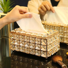 Crystal Glass Tissue Box