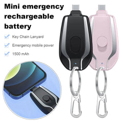 Portable Keychain Charger With Type-C - Fast Charging Bank