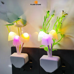LED Mushroom Night Light With Sensor  Pack of 2