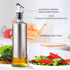 Oil And Vinegar Bottle 300 ML Steel Glass