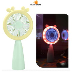 Rechargeable Mini Handheld Fan With Light