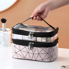 Multifunction Double Transparent Cosmetic Bag