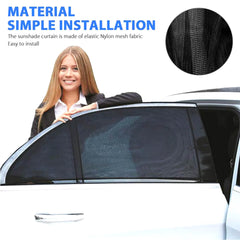 Car Sun Shade Elastic Side Window (Pack Of 4)