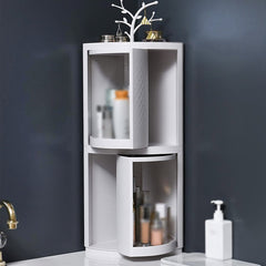 Rotatable Corner Bathroom Organizer