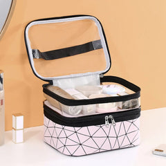 Multifunction Double Transparent Cosmetic Bag