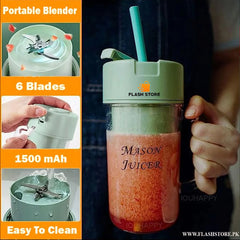 Mason Portable Mini Juicer Blender with Straw Cup