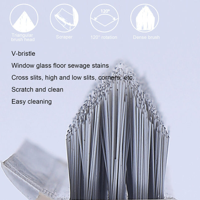 2 In 1 Floor Brush Scrub Brush, Adjustable V-shaped Cleaning With