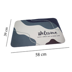 Floral Bath Mat Water Absorbent Non-Slip-D