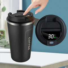 Stainless Steel Coffee Cup With Temperature Display
