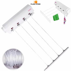 Wall Mounted 4 Ropes Indoor Retractable Clothesline