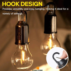 Rechargeable Hanging Bulb Light With 3 Modes