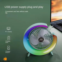 RGB USB Desk Fan with Light