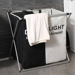 Foldable Dual & Triple Section Laundry Basket