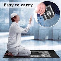 Pocket Janamaz Prayer Mat, Travelling Prayer Rugs, Foldable Prayer Mat