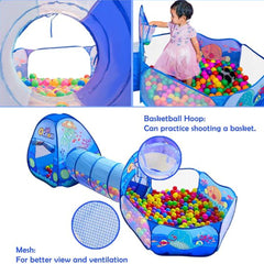 Portable 3 in 1 Tunnel Baby Playhouse
