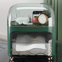 Luxury Tissue Box With Cosmetic Organizer