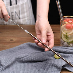 5 Pcs Steel Straws Set Reusable