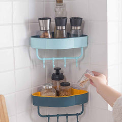 Bathroom Corner Shelf With Hook Wall Mounted