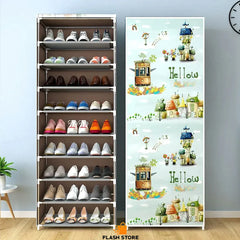 10 Layer Printed Shoe Organizer Rack