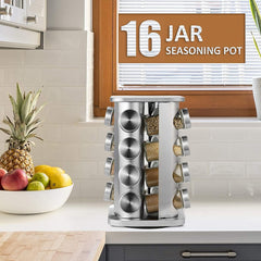 Revolving Stainless Steel Spice Rack