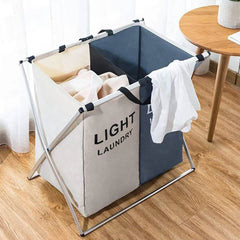 Foldable Dual & Triple Section Laundry Basket