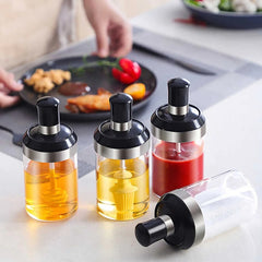 250ml Kitchen Condiment Jar With Oil Brush