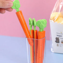 Food Sealing Clip Carrot Shape 5Pcs