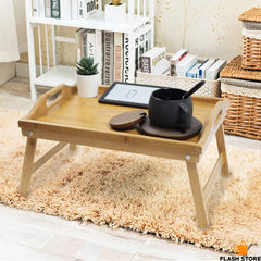 Portable Bamboo Bed Table Tray