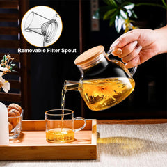 Heat Resistant Borosilicate Glass Teapot