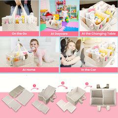 Portable Baby Storage Organizer With Handle