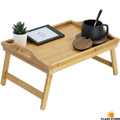 Portable Bamboo Bed Table Tray