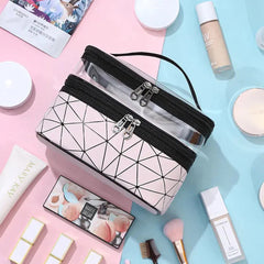 Multifunction Double Transparent Cosmetic Bag