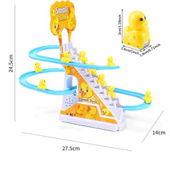Small Ducks Roller Coaster Climbing Stairs Slide Toy