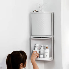 Rotatable Corner Bathroom Organizer