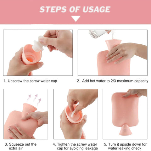 Silicone Hot Water Bottle Bag For Pain