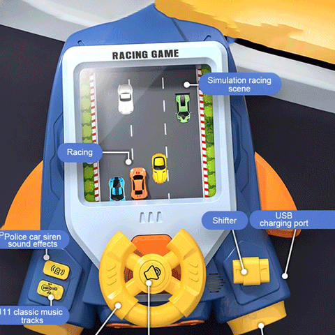Kids Toys Steering Wheel Racing Game With Music