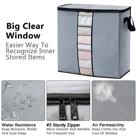 Blanket Cloth Bag Grey Pack Of 4
